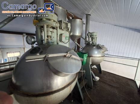 Línea de producción Mecamau para la elaboración de dulces cremosos y pastosos, mermeladas, caramelos duros y blandos. Línea de producción Mecamau para la elaboración de dulces cremosos y pastosos, mermeladas, caramelos duros y blandos.