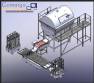 L�nea de producci�n continua para queso Minas Frescal, 2.000 litros, acero inoxidable.
