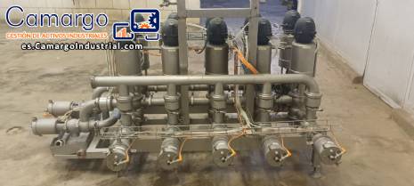 Conjunto de v�lvulas sanitarias de acero inoxidable Alfa Laval/Tetra Pak para productos l�cteos, leche y bebidas