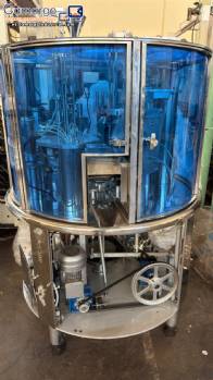 M�quina autom�tica rotativa de dosificaci�n y sellado para vasos, tarros y botellas, Milainox MB-1