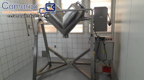 Mezclador en V de acero inoxidable, 50 kg, HEFESTO do Brasil