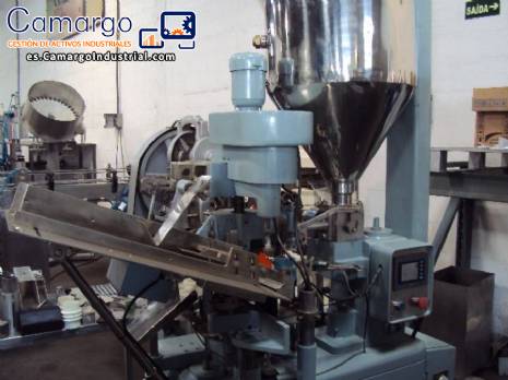 Llenado y cierre autom�tico para tubo de metal cosm�tico Tonazzi