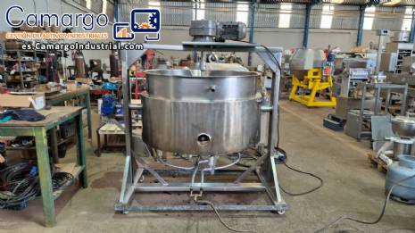 Cocina de gas de acero inoxidable, 600 litros.
