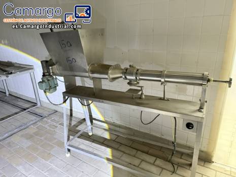 Dosificadora/llenadora de sobremesa con 1 boquilla de acero inoxidable