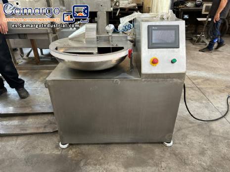 Procesador/cortador de alimentos de acero inoxidable para picar y emulsionar carnes y embutidos, 20 litros.