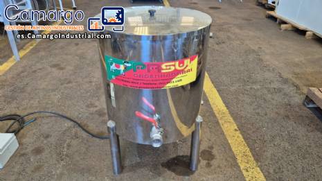 Tanque de almacenamiento con camisa de acero inoxidable y calefacci�n el�ctrica, 70 litros, PR Sul