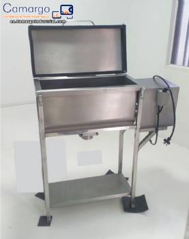 Mezcladora de cinta de acero inoxidable para polvos, 50 litros. Mezcladora de cinta de acero inoxidable para polvos, 50 litros.
